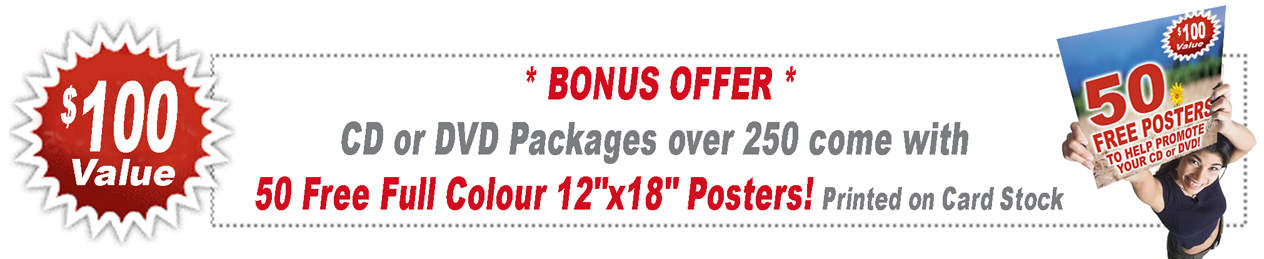 Bonus Posters with CD Duplication